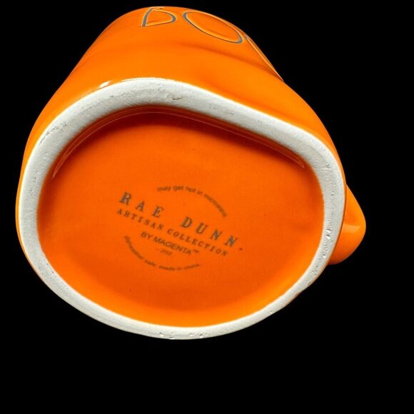 Rae Dunn BOO Mug Orange Artisan Collection by Magenta Halloween Coffee Cup - Picture 2 of 7